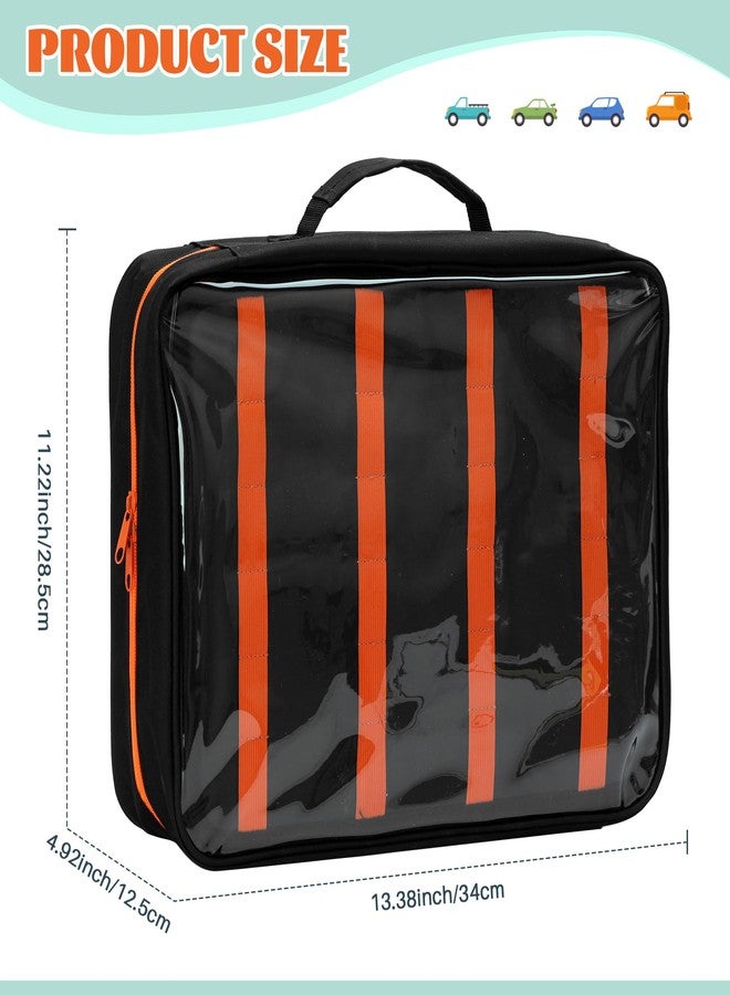 كيسلان علبة تخزين سيارات ألعاب بـ 124 فتحة مع نافذة شفافة، تتسع لـ 124 سيارة مصبوبة من المعدن، منظم سيارات ماتشبوكس متوافق مع سيارات الألعاب، حقيبة حمل محمولة بخمسة ألواح من البولي إيثيلين (أسود) - Image 2